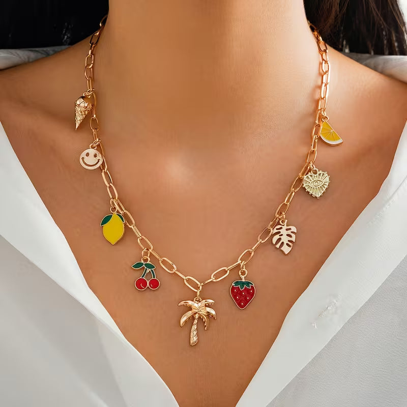 Collar Frutas - Cherry & Lemon